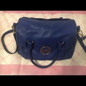 Michael Kors Cobalt Blue Leather Satchel